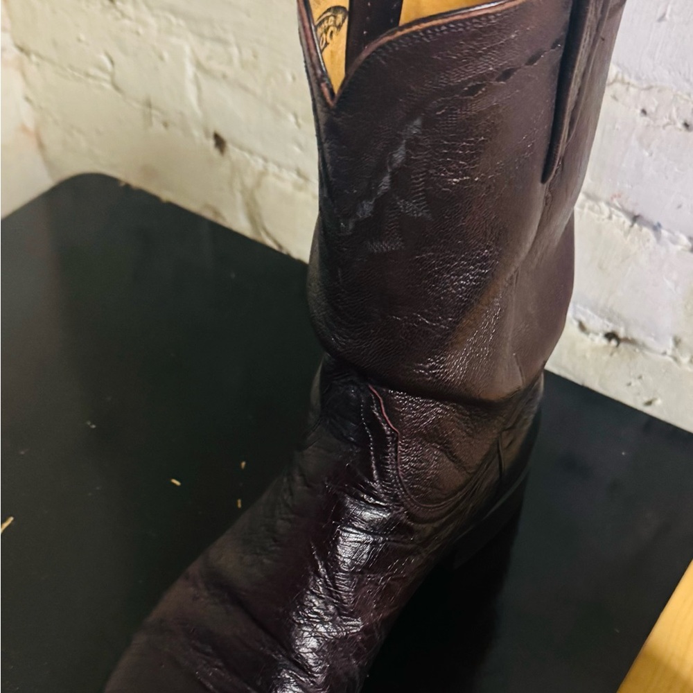 Men's Brown Leather Boots - Picture 5 of 13